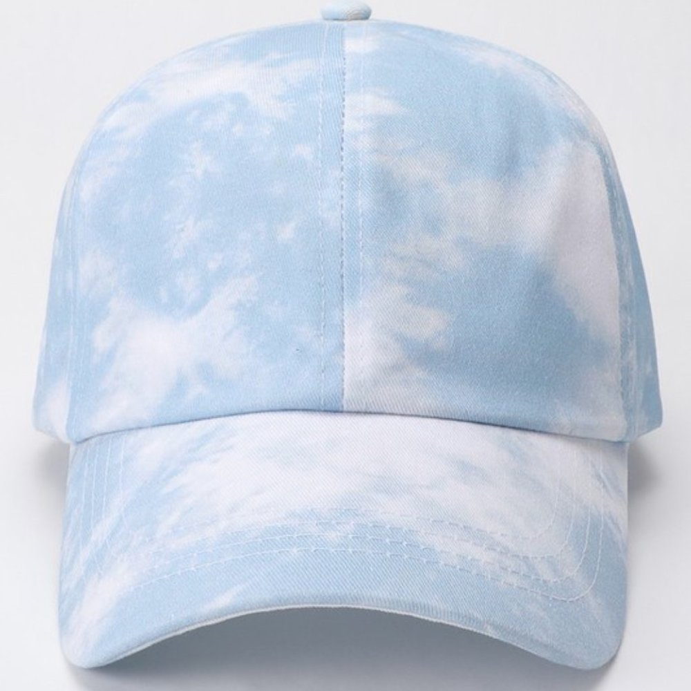 Cotton Tie Dye Baseball Cap DUSTY BLUE - Picture 3 of 4